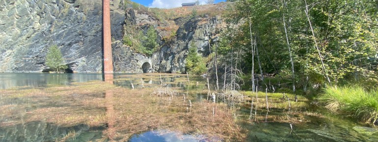 Der Schiefersee im Staatsbruch Lehesten.