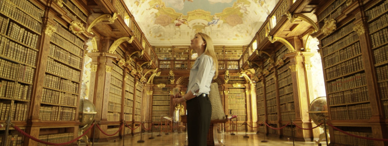 Beeindruckend ist die Bibliothek des Stifts.