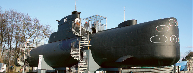 Das U-Boot U9 der Bundesmarine.