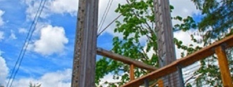 Brücke am Ende der Anlage