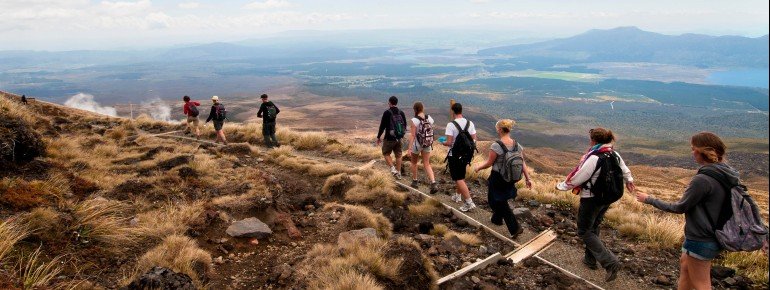 Unterwegs auf dem Tongariro Alpine Crossing.