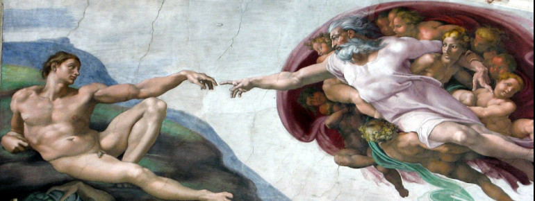 Michelangelos "Die Erschaffung Adams" ist das wohl berühmteste Bildfeld in der Sixtinischen Kapelle