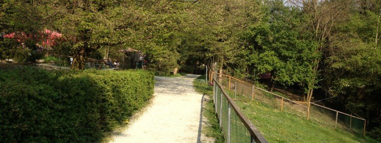 Weg durch den Vogelpark