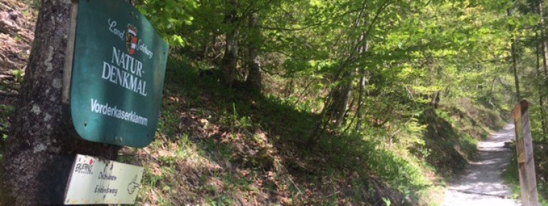 Der Weg zum Naturdenkmal ist sehr gut ausgeschildert