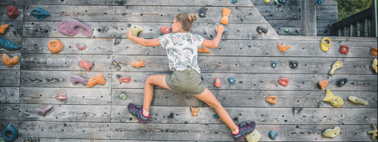 Kletterwand an Wagrainis Grafenberg