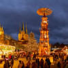 Der Erfurter Weihnachtsmarkt am Abend