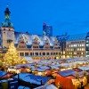 Blick über den Leipziger Weihnachtsmarkt