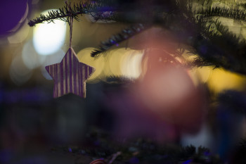 In der Sterntaler-Fotowerkstatt in einem Zelt, kannst du dirch in weihnachtlicher Atmosphäre auf der Leinwand verewigen lassen.