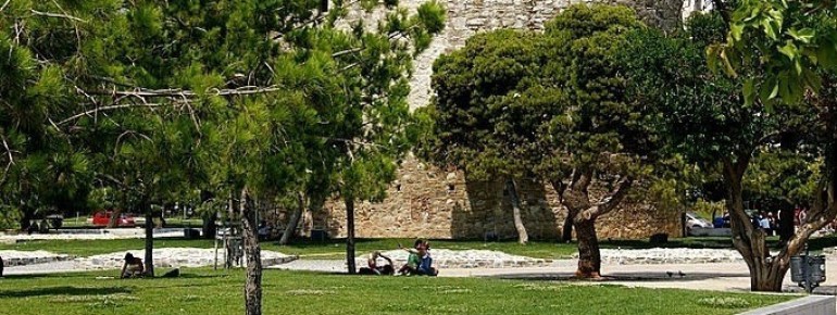 Der Blick auf den weißen Turm