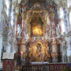 Die üppige Innendekoration der Wieskirche ist ein Meisterwerk des Rokoko.