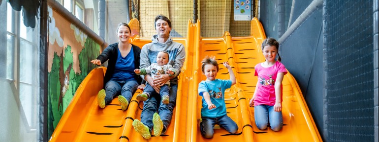 Mit der Indoorhalle ist der Park für jedes Wetter gewappnet.