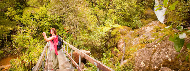 Hiking through Abel-Tasman National Park