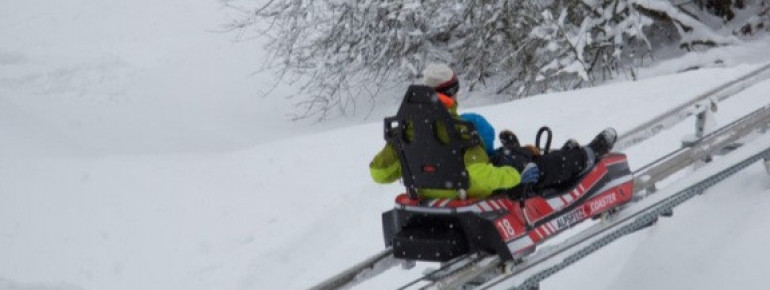 The AlpspitzCOASTER is also in operation in winter.