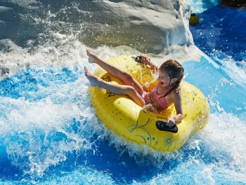 The aqua park has over 60 attractions.