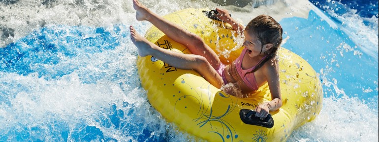 The aqua park has over 60 attractions.