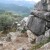 A wall underneath the falling rocks of Pan
