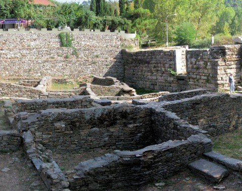 Remains of the living and trading area of Thasos