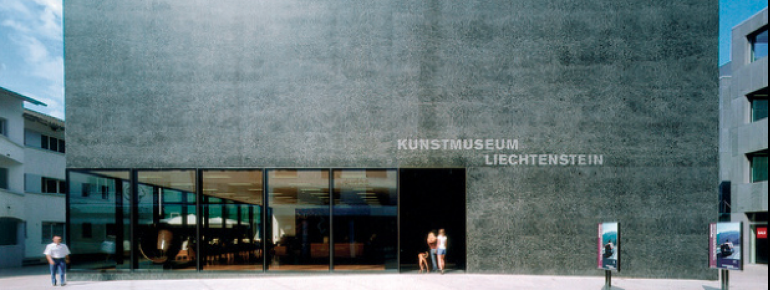 The Art Museum Liechtenstein is accommodated in a black cube