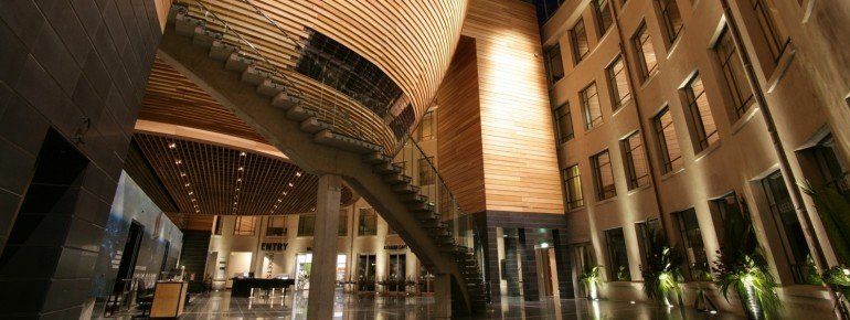 The museum's impressive atrium