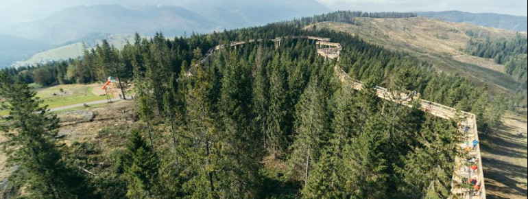 The treetop walk near Bachledova Dolina is the first of its kind in Slovakia.