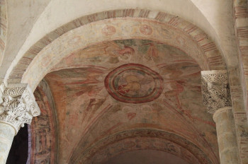 Wonderful ceiling frescos within the basilica