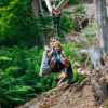 Two people can also fly through the forest, as long as the maximum weight of 120 kilograms is not exceeded.