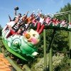 A swift ride on the caterpillar roller coaster.