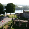 The junction of Danube and Sava can be seen from the fortress's hill.