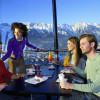In the panorama restaurant you have a unique view of the city and the mountains of the North Chain.