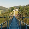 The Blackforestline in Todtnau is a 450-metre suspension bridge spanning the Todtnau Waterfall at a height of 120 metres.