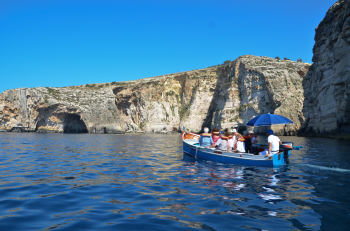 The Blue Grotto is accessible by boat only.