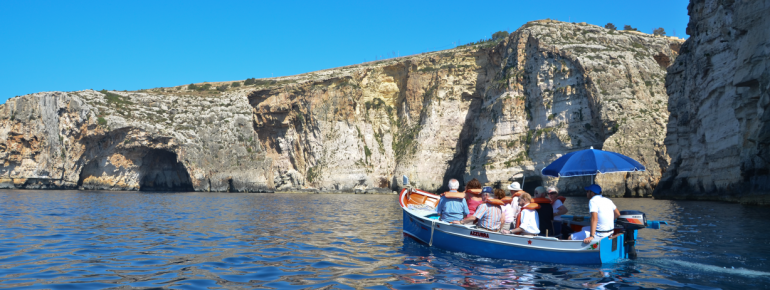 The Blue Grotto is accessible by boat only.