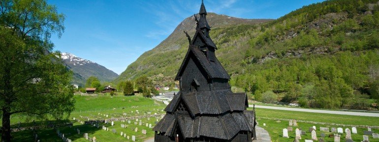Exterior view on Borgund Stave Church