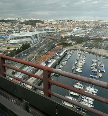 View of Lisbon harbor.
