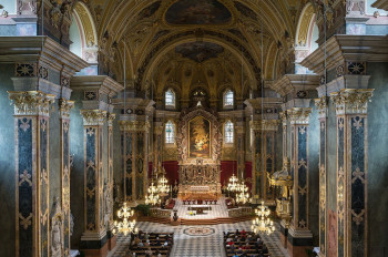 The interior in the cathedral of Bressanone/Brixen