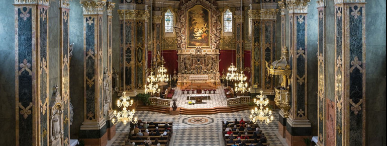 The interior in the cathedral of Bressanone/Brixen