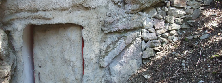The entrance of the Etschgquelle bunker