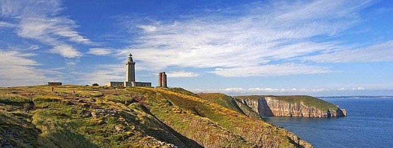 View of the cape with the two lighthouses