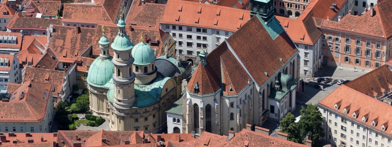 The bell tower of the cathedral offers an impressive view of the city.
