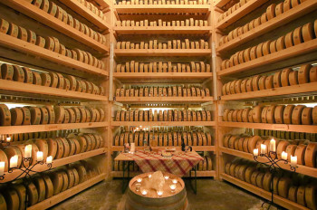 The cheese grotto can be visited only as part of a guided tour.