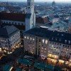 Christkindlmarkt viewed from the tower of Munich&#39;s town hall