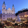The Christkindlmarkt on the Domplatz of Salzburg