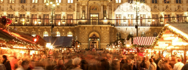 Christmas joy in front of the city hall.
