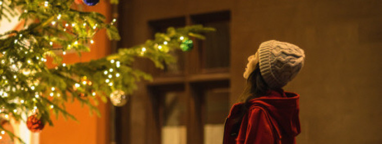There is a number of festively decorated trees all over the city.