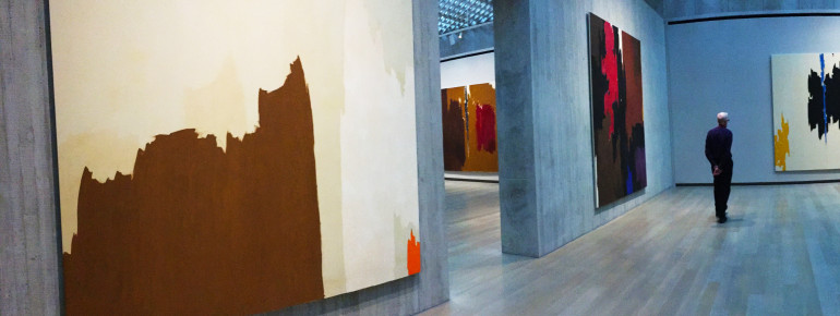 View of an exhibition at the Clyfford Still Museum.