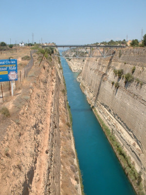 A view from above on the Corinth Canal