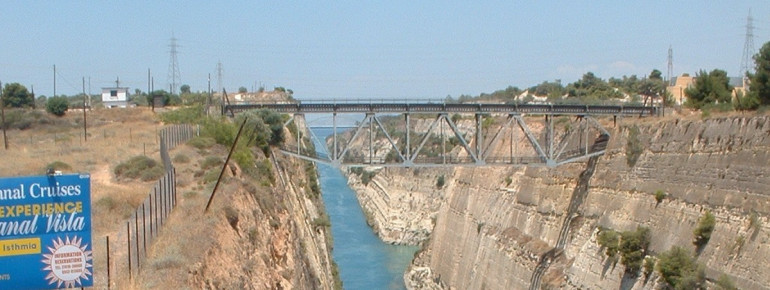 A view from above on the Corinth Canal