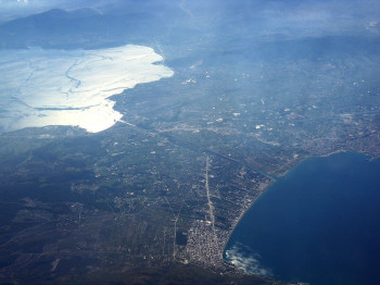 Aerial view on the Corinth Canal