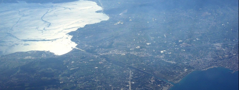 Aerial view on the Corinth Canal