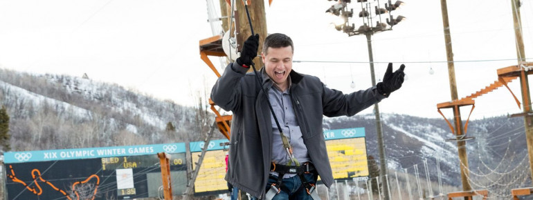 Utah Olympic Park offers three rope courses of varying difficulty.